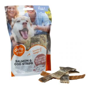 FRIANDISES CHIEN - STRIPS DE SAUMON & CABILLAUD 150gr