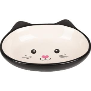 GAMELLE POUR LA NOURRITURE CHAT ISA CÉRAMIQUE NOIR 170ML 14CM