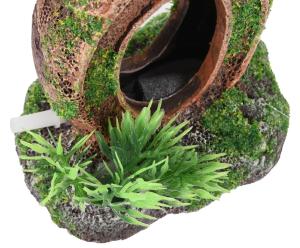 1 DECOR AQUARIUM MOZA CRUCHE+PLANTE 10x7x11CM