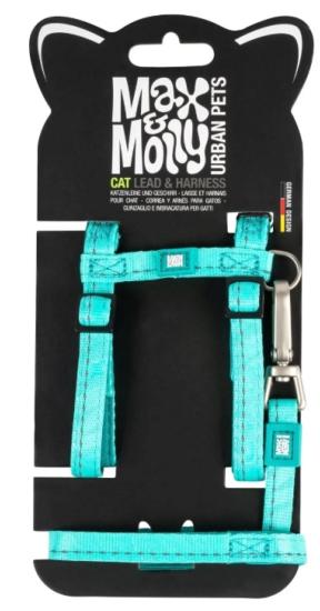 HARNAIS + LAISSE CHAT MATRIX 2.0 TURQUOISE