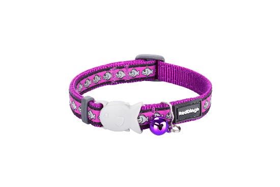 COLLIER POUR CHATS REFLEC FISH 12mm x 20-32cm VIOLET