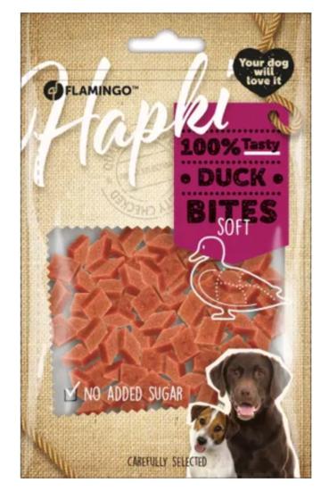 FRIANDISES CHIEN HAPKI MORCEAUX MOUS CANARD 85GR