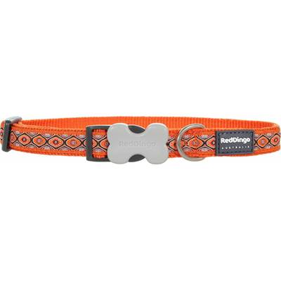 RED DINGO Dog collier Design Snake Eyes Orange S 15mm x 24-36cm