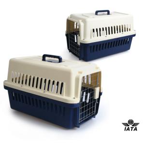 Cage de transport plastique + porte métal 66 x 47 x 45,8cm