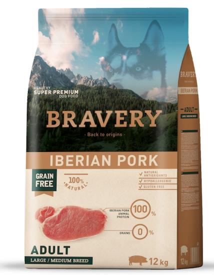 BRAVERY IBERIAN PORK ADULT LARGE/MED 12 KG