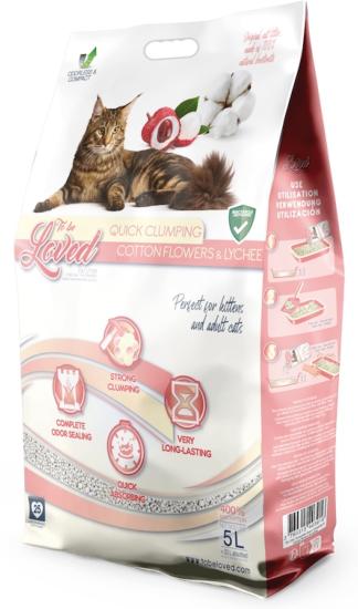 Litière TO BE LOVED RIBAMBELLE FLEUR DE COTON & LETCHI 5L