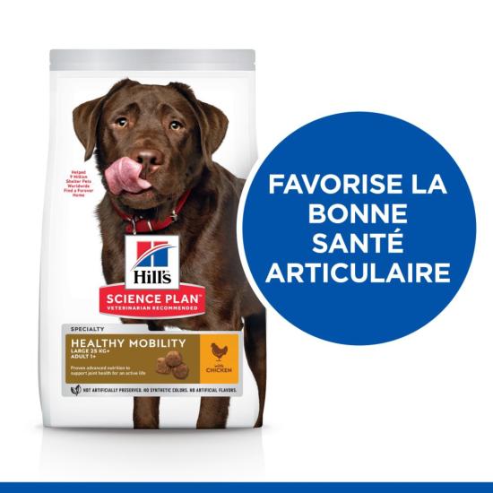 Hill's Science Plan Adult Healthy Mobility croquettes pour grand chien au poulet 12kg