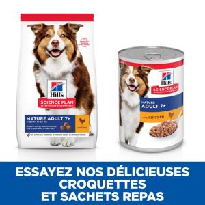 Hill's Science Plan croquettes pour Chien Adulte Mature 7+ Medium au Poulet 12kg