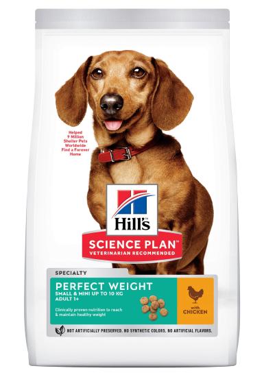 Hill's Science Plan Adult Perfect Weight Small & Mini croquettes pour petit chien au poulet 1,5kg