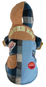 Manteau pour chien - Sweater Teddy Patchwork bleu 31 CM