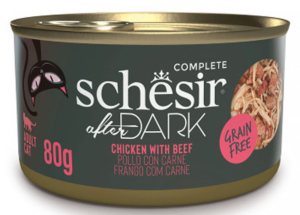 SCHESIR Chat After Dark Filets de Poulet avec Bœuf en Bouillon - 80g