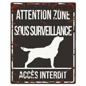 WARNING SIGN SQUARE RETRIEVER F noir