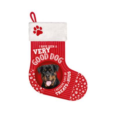 Chaussette de Noël à remplir de cadeaux Rottweiler