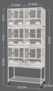 CAGE ELEVAGE "KALAHARI" 6 compartiments - 209x95,5x45,5cm