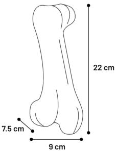 JOUET GLADIATOR OS NOIR XL | 23CM L X 9CM L X 7.5CM H