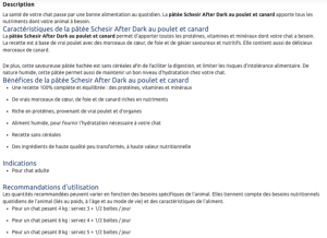 SCHESIR Chat After Dark - Poulet & canard - 80g