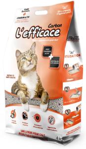 LITIERE BENTONITE "L'EFFICACE CARBON" 4KG