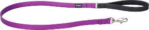 RED DINGO Dog laisse Elegant cuir vegan Purple L 25mm, 1.2m