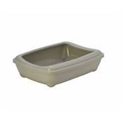 Bac à litière ouvert Arist-o-tray+rebord 50cm large WARM GREY - GRIS