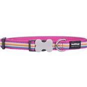 RED DINGO Dog collier Design Horizontal Stripes Hot Pink M 20mm x 31-47cm