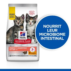Hill's Science Plan PERFECT DIGESTION croquettes POUR CHATON au POULET ET RIZ COMPLET 1,5kg