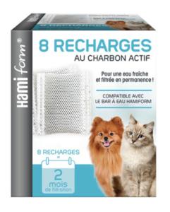 HAMIFORM 8 RECHARGES CHARBON ACTIF ABREUVOIR BAR A EAU