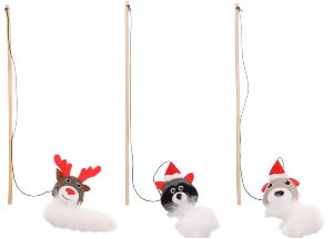 JOUET NOEL CHAT CANNE DRIDA 1PC