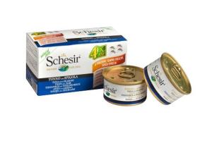 SCHESIR Multipack 4 x 85 g - Chien - en gelée - Thon avec bar