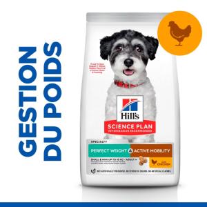 Hill's Science Plan PERFECT WEIGHT & ACTIVE MOBILITY croquettes pour Chien Adulte de PETITE Race au Poulet 1,5kg