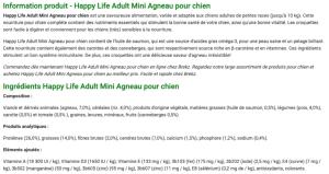 HL ADULT MINI AGNEAU 2,5KG