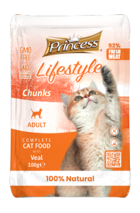 PRINCESSE LIFESTYLE POUCHES CHAT VEAL 100G (VEAU)