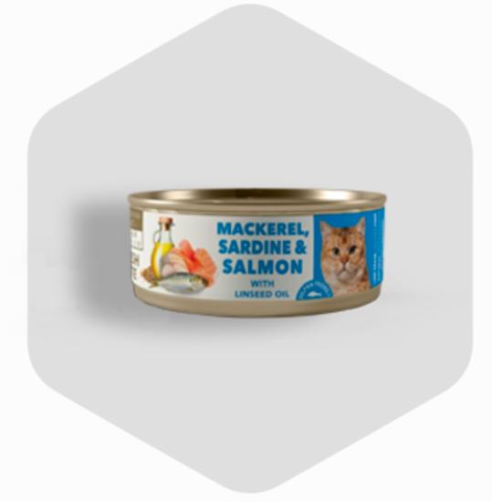 AMITY MAQUEREAU, SARDINE & SAUMON ADULTE 80G