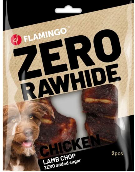 FRIANDISES ZERO RAWHIDE CÔTELETTE AVEC POULET & AGNEAU 40GR / 2 PCS 80GR