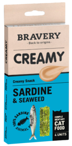 BRAVERY CHAT CREAMY SARDINE ALGUE 4x14G