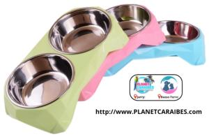 GAMELLE COMBO INOX PLASTIQUE DOUBLE CARDIFF 33x16x6CM