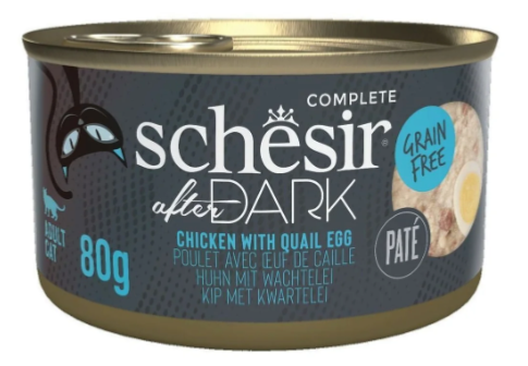 SCHESIR Chat After Dark - Poulet & oeuf de caille - 80g