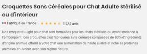ULTRA PREMIUM SANS CEREALES CHAT ADULTE STERILISE 3 KG
