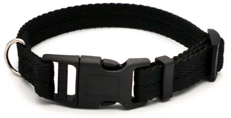 Collier chien nylon Classic noir 15mmx30-45cm