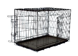 Cage propreté IRONLINE pliable 2 portes Noir L/92x57x63CM