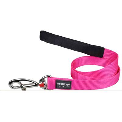 RED DINGO Dog laisse unis Classic Pink M 20mm x 1.8m