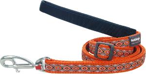 RED DINGO Dog laisse Design Snake Eyes Orange M 20mm x 1.8m