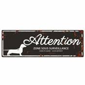 WARNING SIGN DACHSHUND F noir