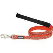 RED DINGO Dog laisse Design Snake Eyes Orange M 20mm x 1.2m