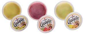 FRIANDISES CHIEN GELATO CRÈME GLACÉE À L'ANANAS, À LA BANANE ET À LA FRAMBOISE LOT 3 PARFUMS