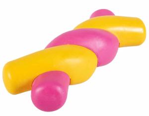 JOUET CHIEN RESISTANT COOCKOO TWISTED S'MORES JAUNE/ROSE 18CM