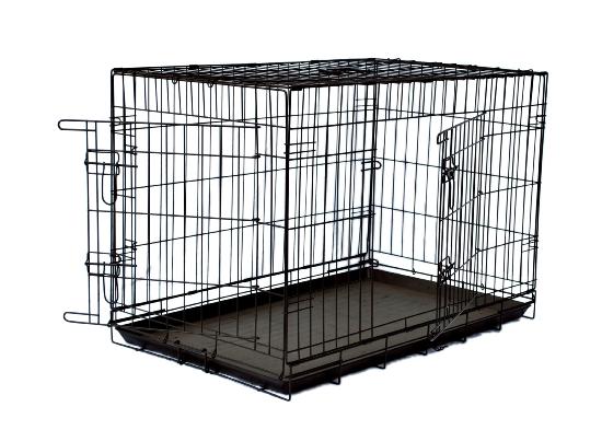 Cage propreté IRONLINE pliable 2 portes Noir M/76x46x53CM