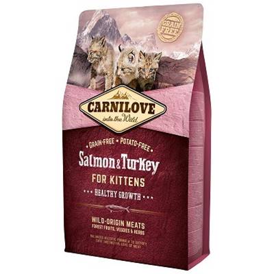 CARNILOVE CAT - Salmon & Turkey for Kittens - Healthy Growth (sans céréales) 400g