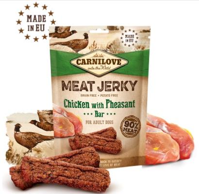 CARNILOVE - DOG TREATS - JERKY CHICKEN WITH PHEASANT BAR - 100 G