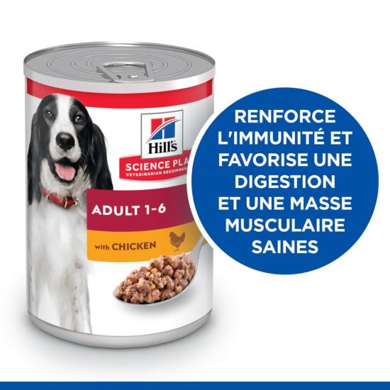 Hill's Science Plan Chien Adult Poulet Boite 370g