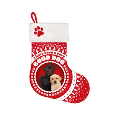 Chaussette de Noël à remplir de cadeaux Labrador chiot